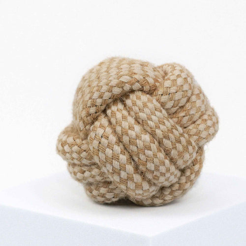 Packryn Hemp and Cotton Rope Ball Dog Toy - Natural Eco-Friendly Pet Toy