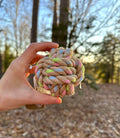 Packryn Rainbow Hemp Knot Ball Dog Toy - 100% Natural Eco-Friendly Chew Toy