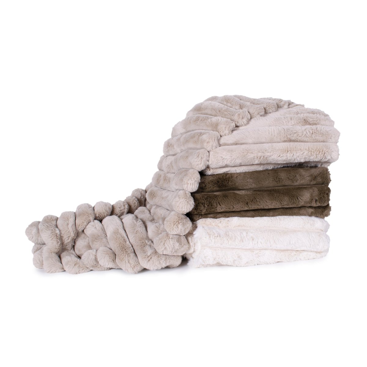 Lux Faux Fur Throw Blanket for Bed and Couch