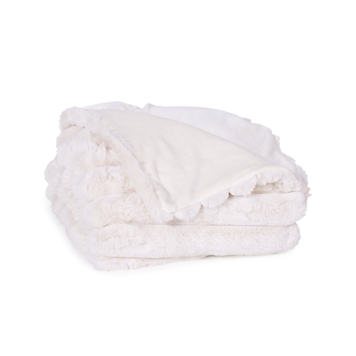 Lux Faux Fur Throw Blanket for Bed and Couch