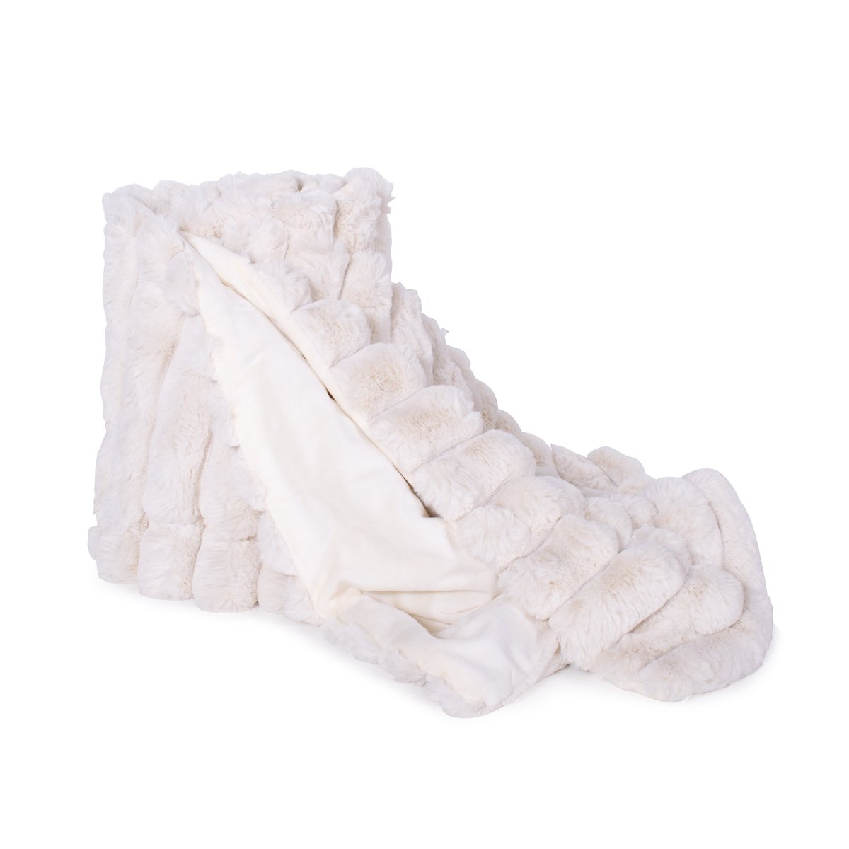 Lux Faux Fur Throw Blanket for Bed and Couch