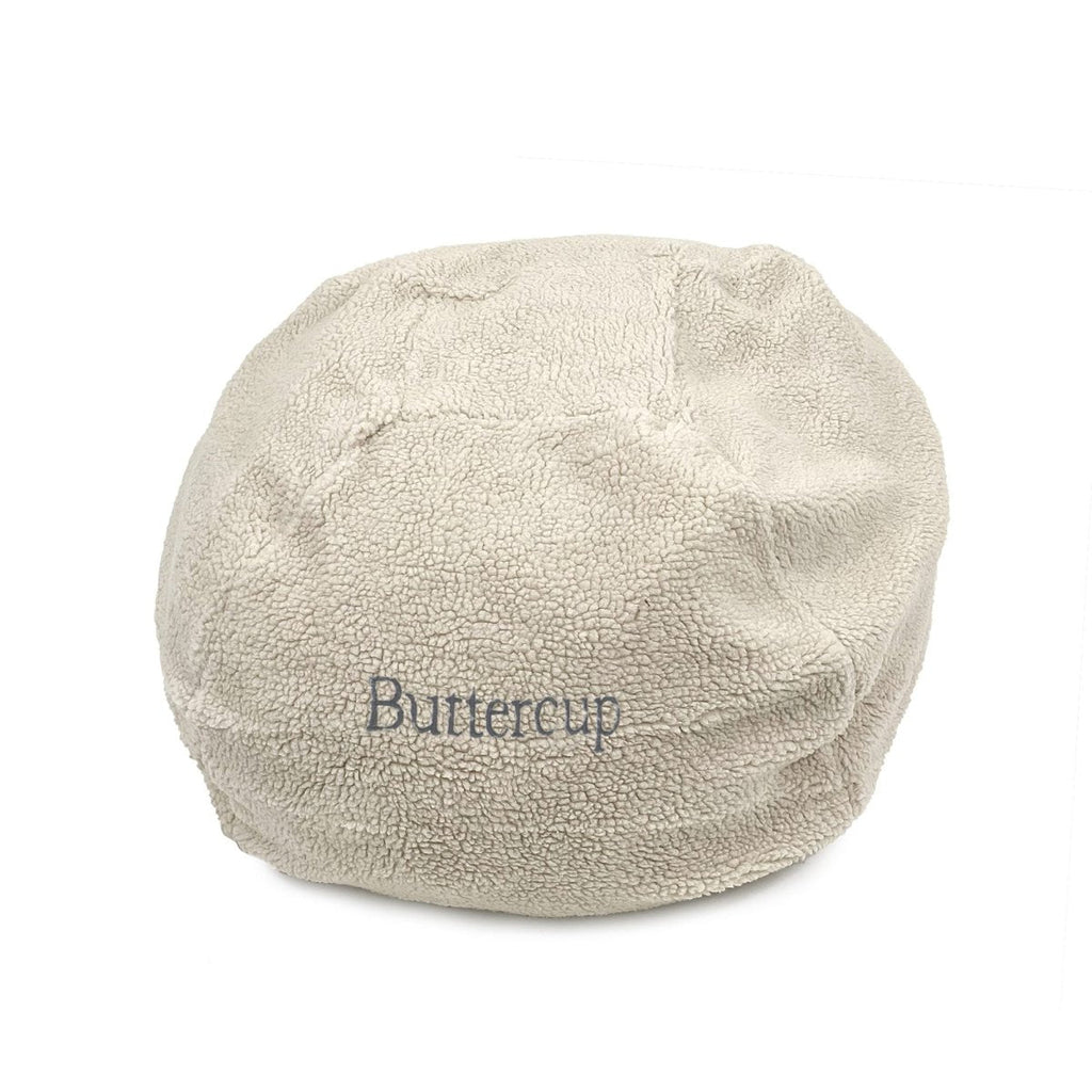 Sherpa Puff Ball Bean Bag Pet Bed